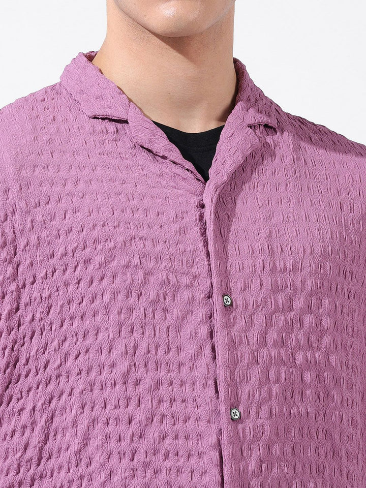 The Indian Garage Co Men Relaxed Fit Self Design Resort Wear Shirt
