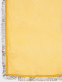 Varanga Women Ethnic Motifs Embroidered Chanderi Silk Kurta with Trousers & With Dupatta