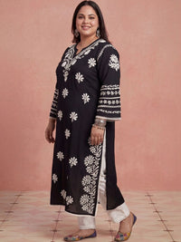 Rumah Wanita Chikankari Sulam Kurta Chikankari