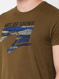 SPYKAR Round Neck Printed Cotton Slim Fit T-shirt