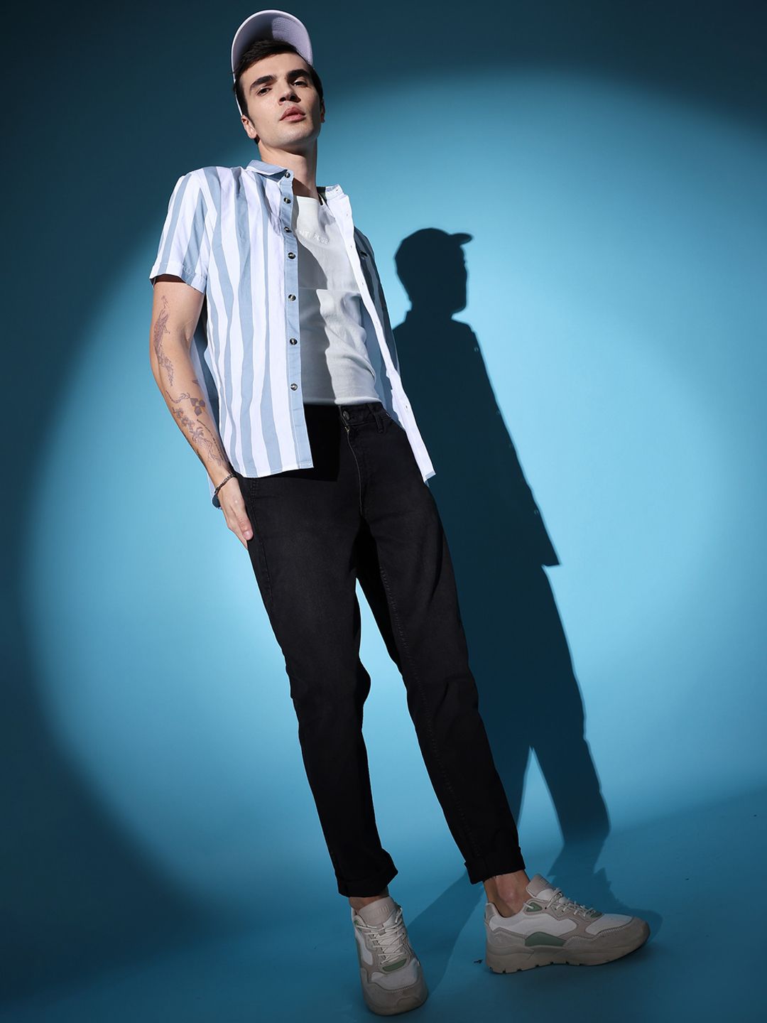 The Indian Garage Co Men Mid-Rise Slim Fit Clean Look Jeans