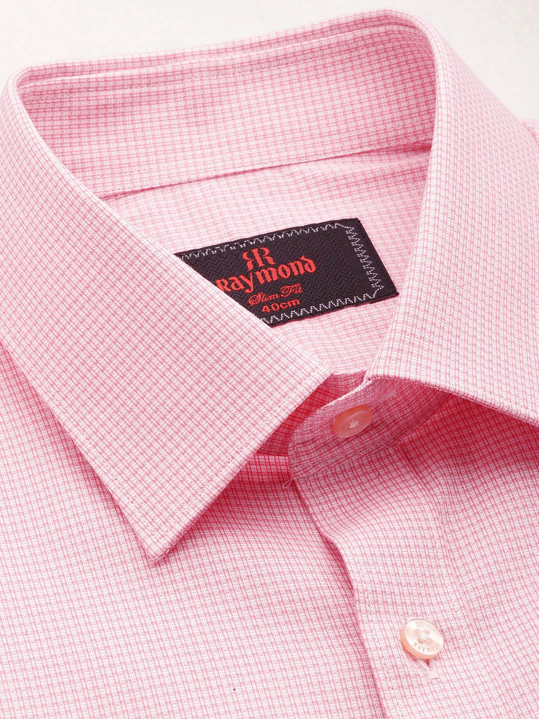 Raymond Slim Fit Checked Pure Cotton Formal Shirt