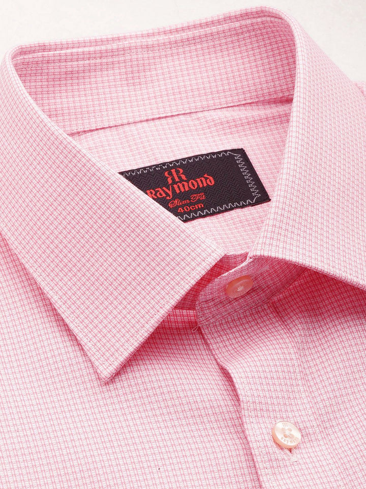 Raymond Slim Fit Checked Pure Cotton Formal Shirt