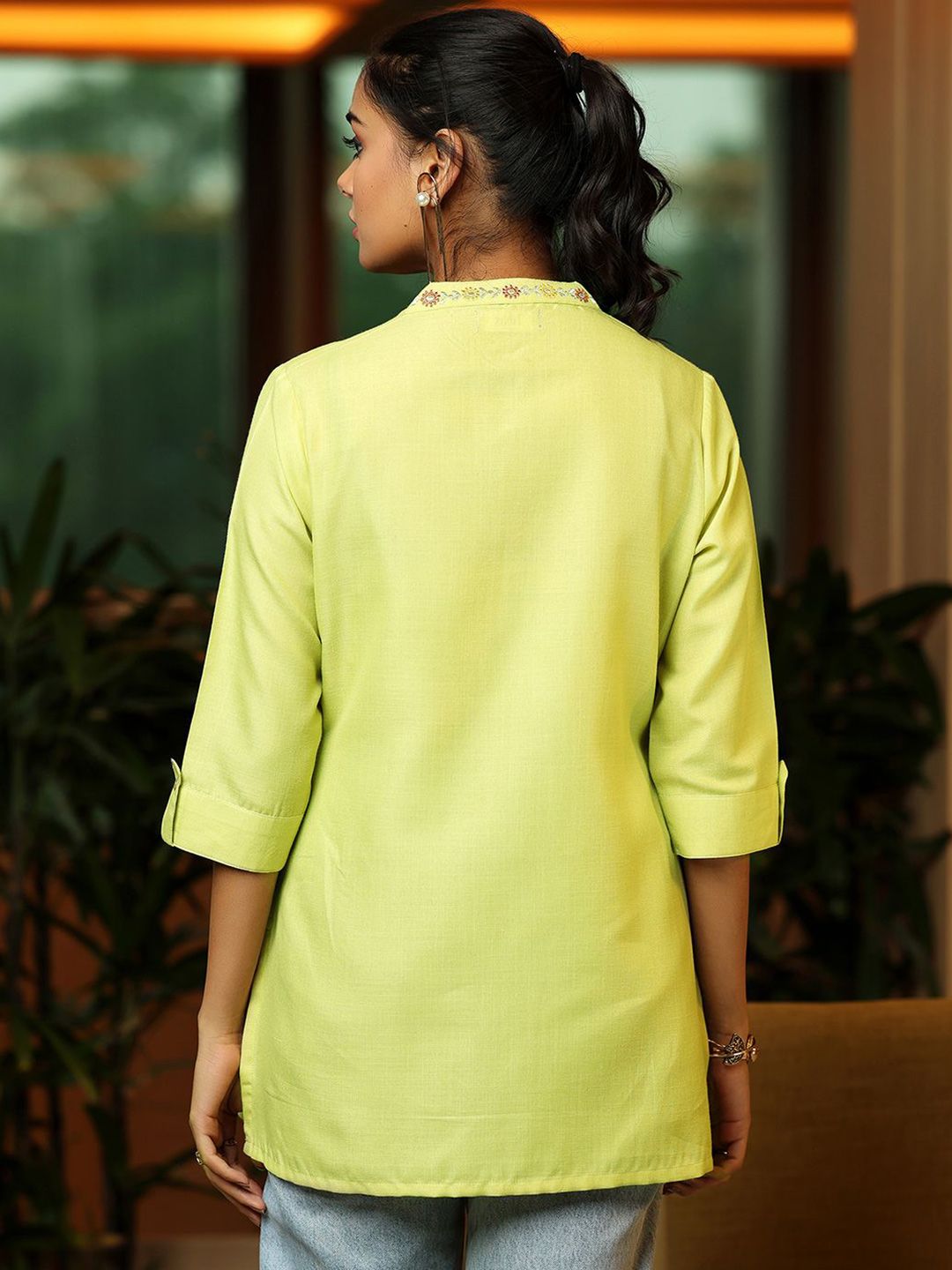 Libas Mandarin Collared Kurtis