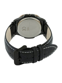 Sambungan Perancis Lelaki Dial & Gaya Gaya Kulit Tali Analog Watch- FCB2BL