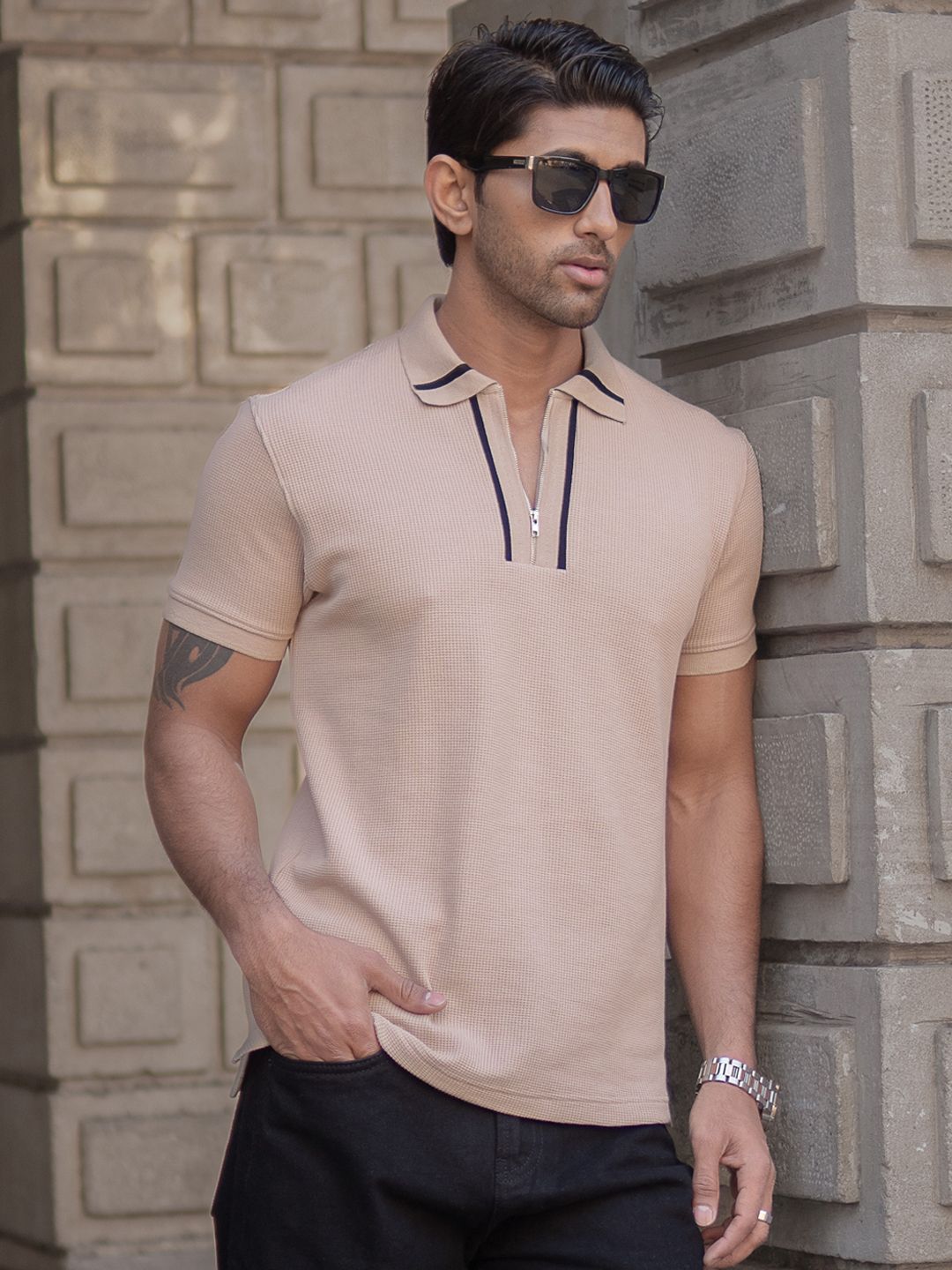 Powerlook Men Polo Collar T-shirt