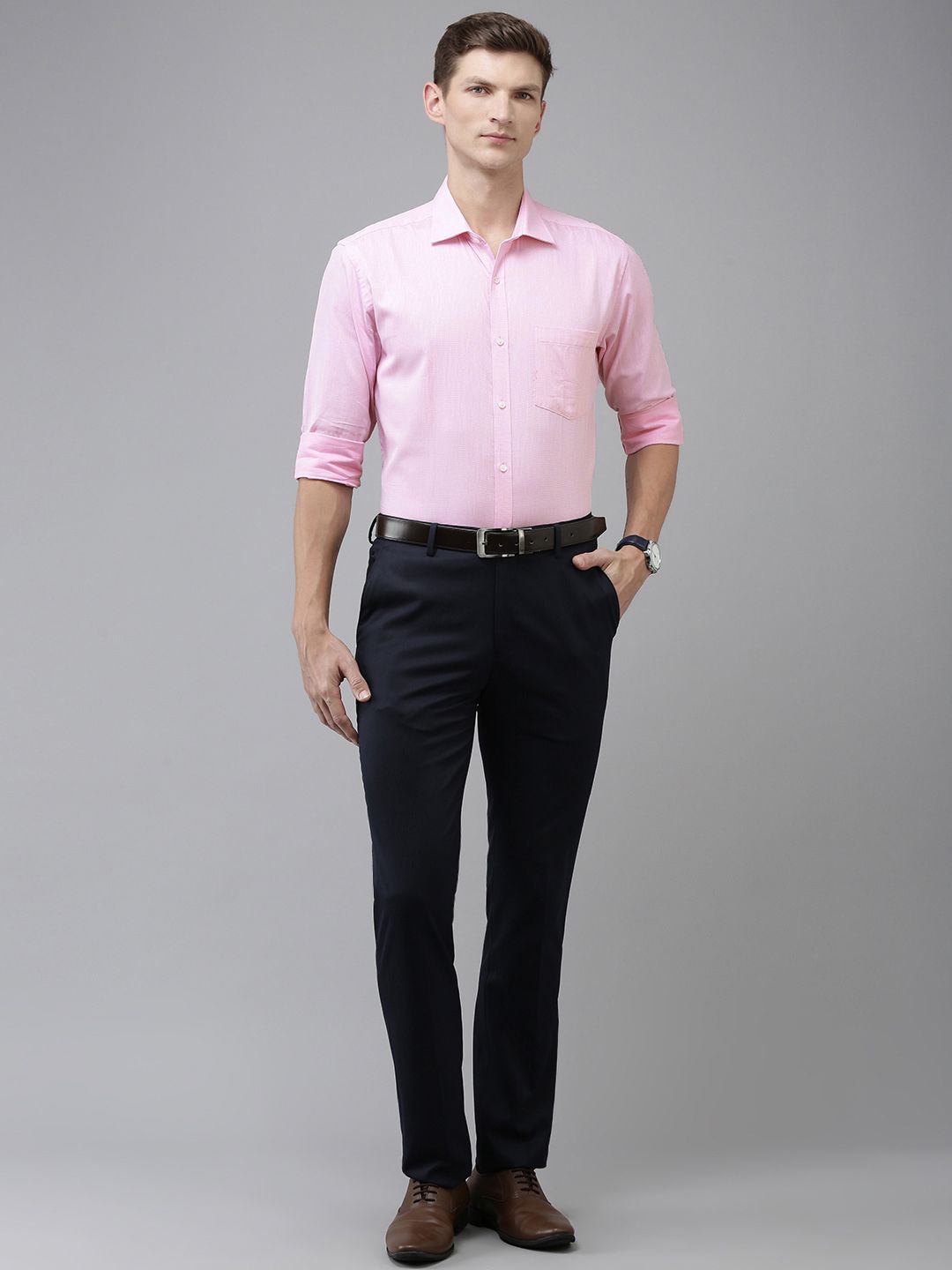 Park Avenue Slim Fit Textured Pure Cotton Formal Shirt