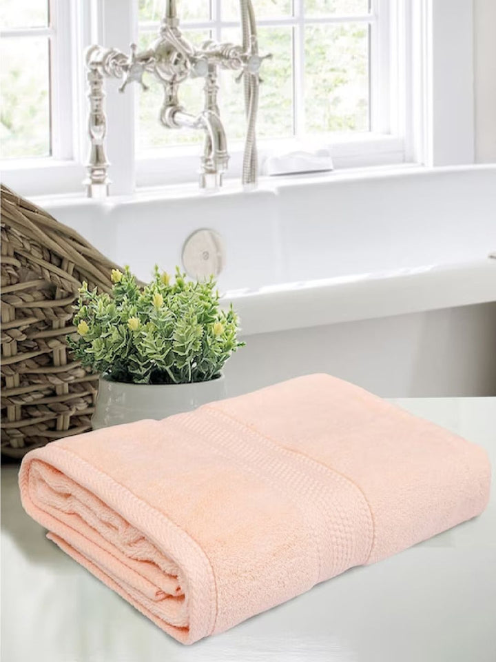 BOMBAY DYEING Peach Pure Cotton 650 GSM Bath Towel