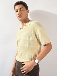 DENNISON Polo Collar Knitted Oversized T-Shirt