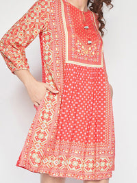 Global Desi Printed A-line Ethnic Dress