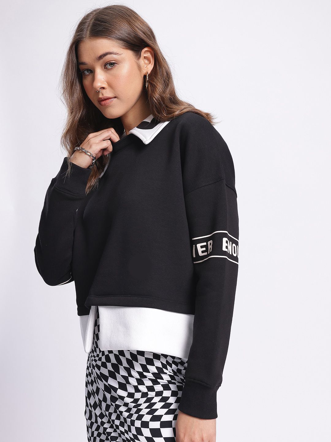 DressBerry Drop-Down Shoulder Sweatshirt