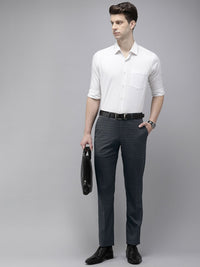 Park Avenue Men Checked Smart Fit Mid-Rise Formal Trousers