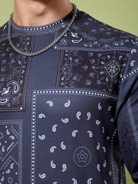 The Indian Garage Co Printed Hooded Sweatshirt & Joggers Co-Ords