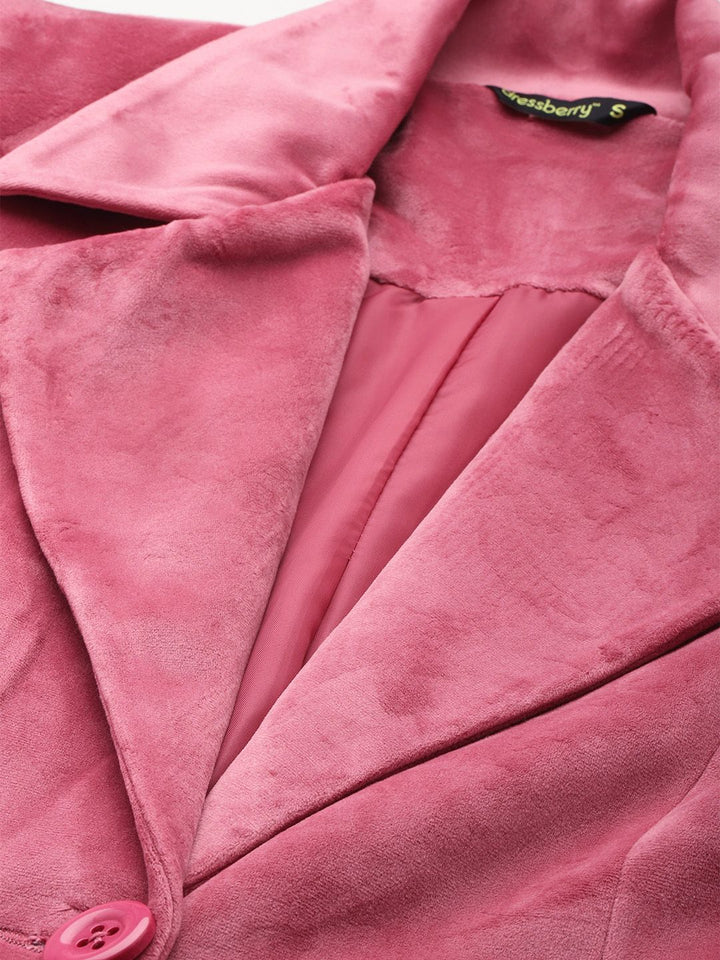DressBerry Notched Lapel Collar Overcoat