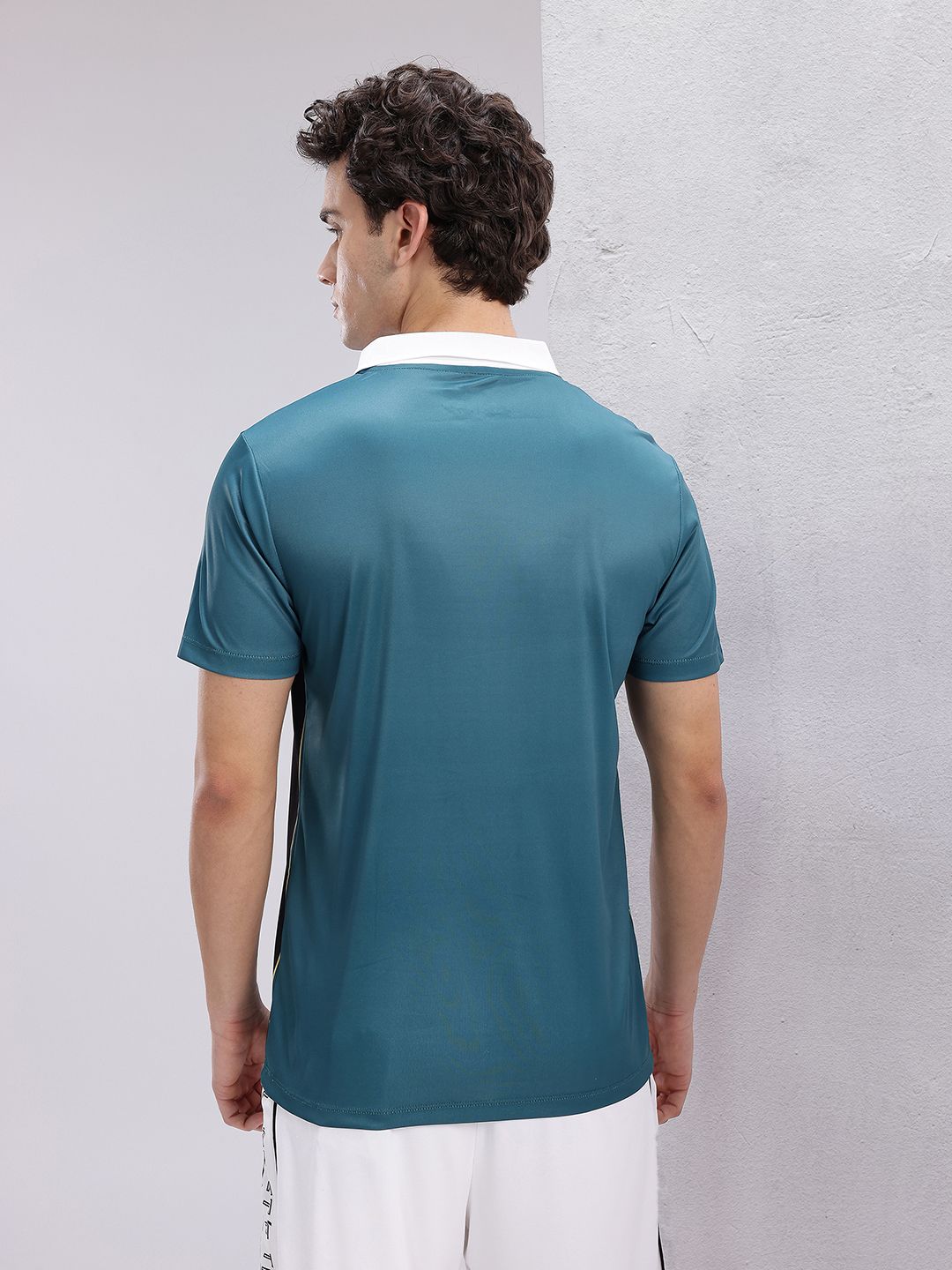 HRX by Hrithik Roshan Typography Printed Polo Collar Football T-shirt with Stripes