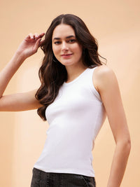 SASSAFRAS BASICS round Neck Sleeveless Cotton Tank Top