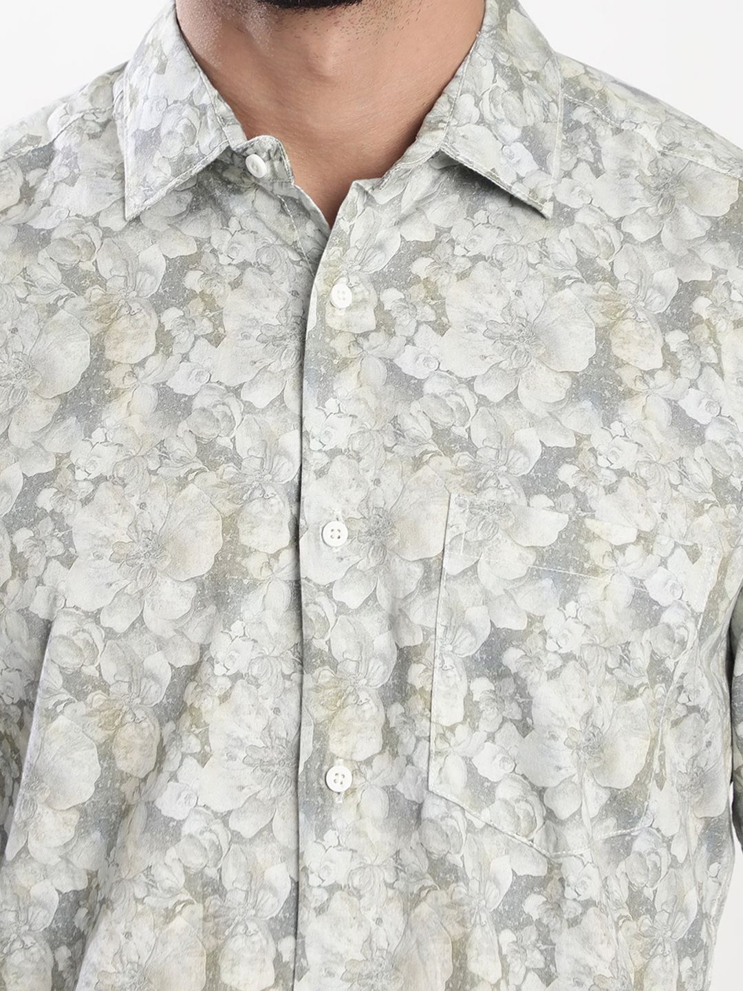 Bene Kleed Slim Fit Floral Printed Cotton Casual Shirt