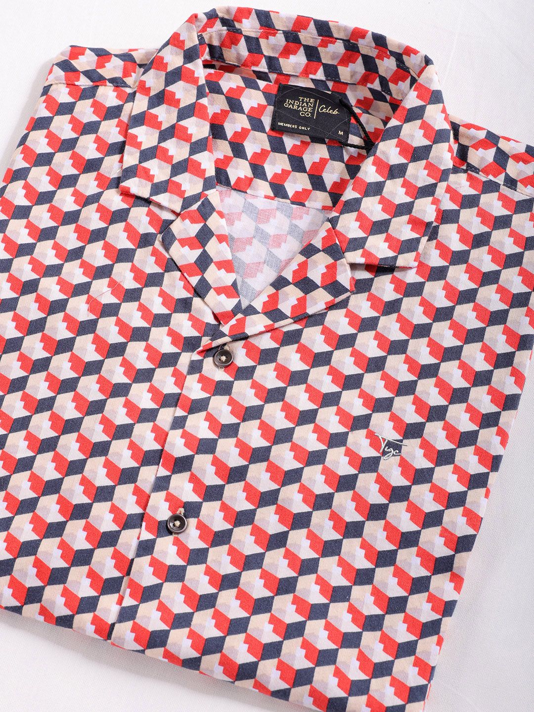 The Indian Garage Co Men Slim Fit Opaque Printed Party Shirt