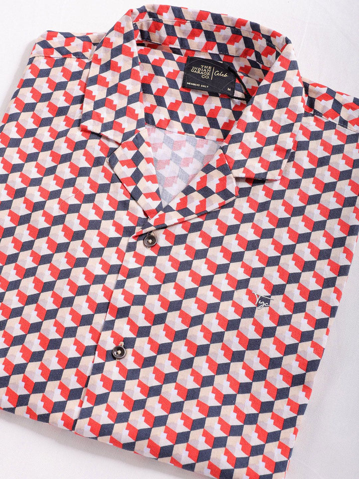 The Indian Garage Co Men Slim Fit Opaque Printed Party Shirt