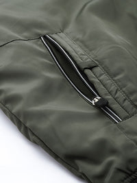 The Indian Garage Co Slim Fit High-Neck Zip-Front Bomber Jacket