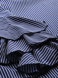 Tokyo Talkies Women Navy Blue & White Striped Top