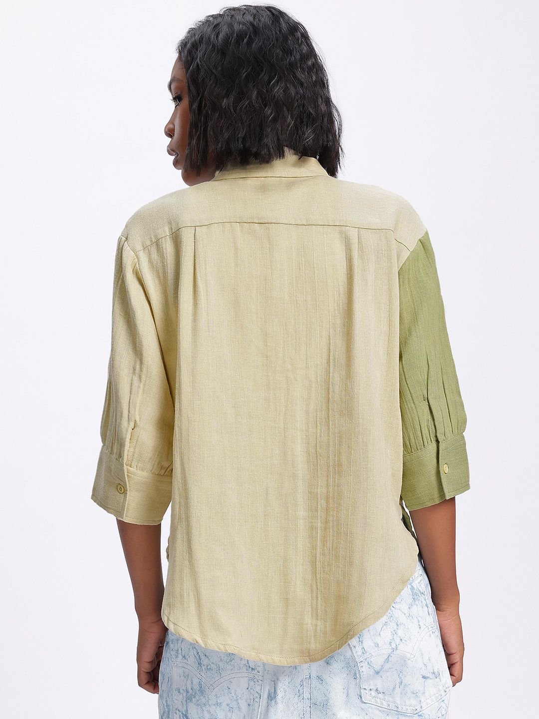 DressBerry Color Clash Pure Cotton Shirt