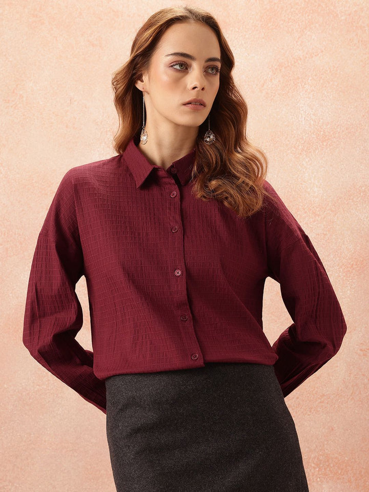 all about you Geometric Design Pure Cotton Casual Shirt