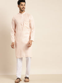 Anug oleh SOJANYA Men Dobby Kurta Berwarna Peach