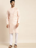 Anug oleh SOJANYA Men Dobby Kurta Berwarna Peach
