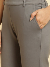 W Women Mid Rise Slim Fit Plain Regular Trousers