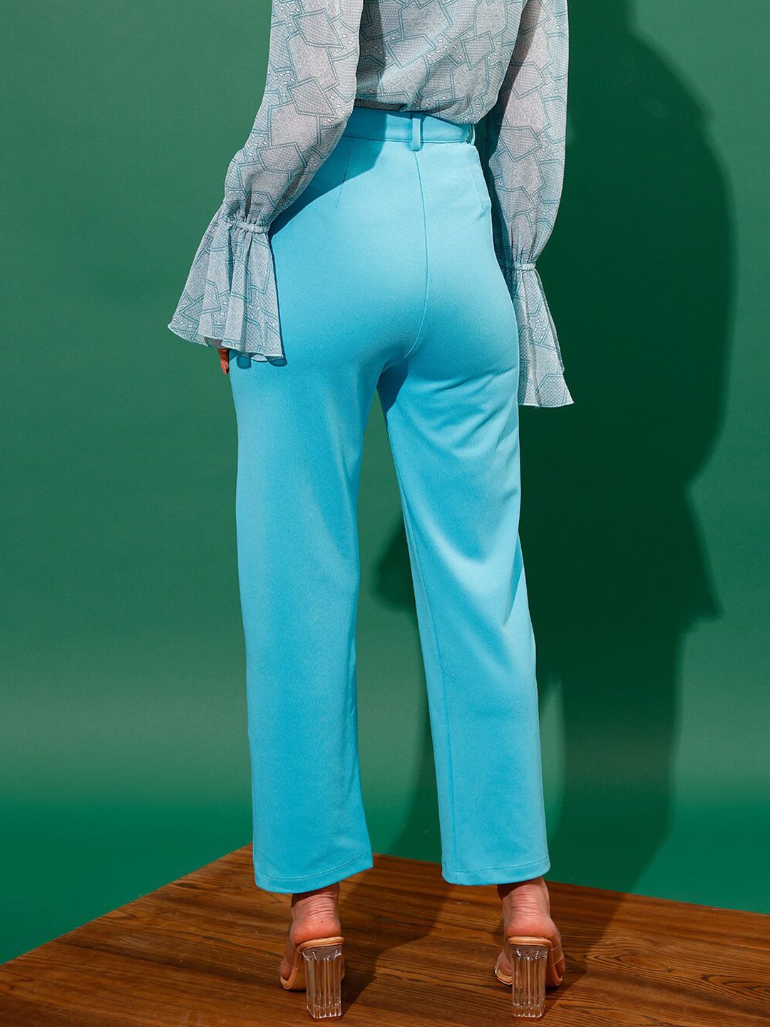 STREET 9 Women Regular Fit High-Rise Trousers