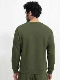 RARE RABBIT Men Pine Graphic Print Logo Sweatshirt