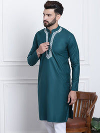 Anug oleh SOJANYA Men Green & White Gotta Patti Kurta