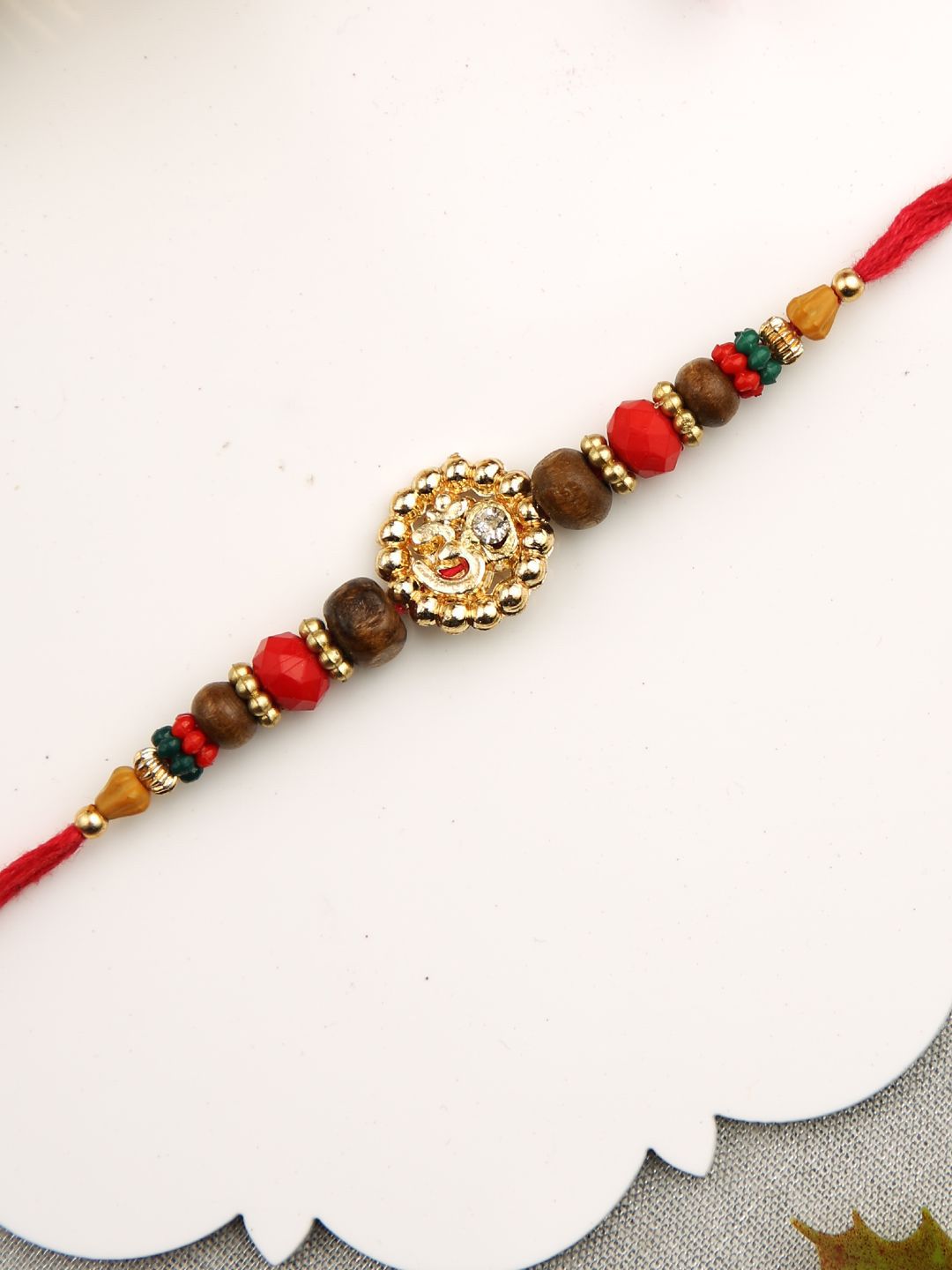 Aapno Rajasthan Rakhi Berhias Berlian &amp; Manik Amerika