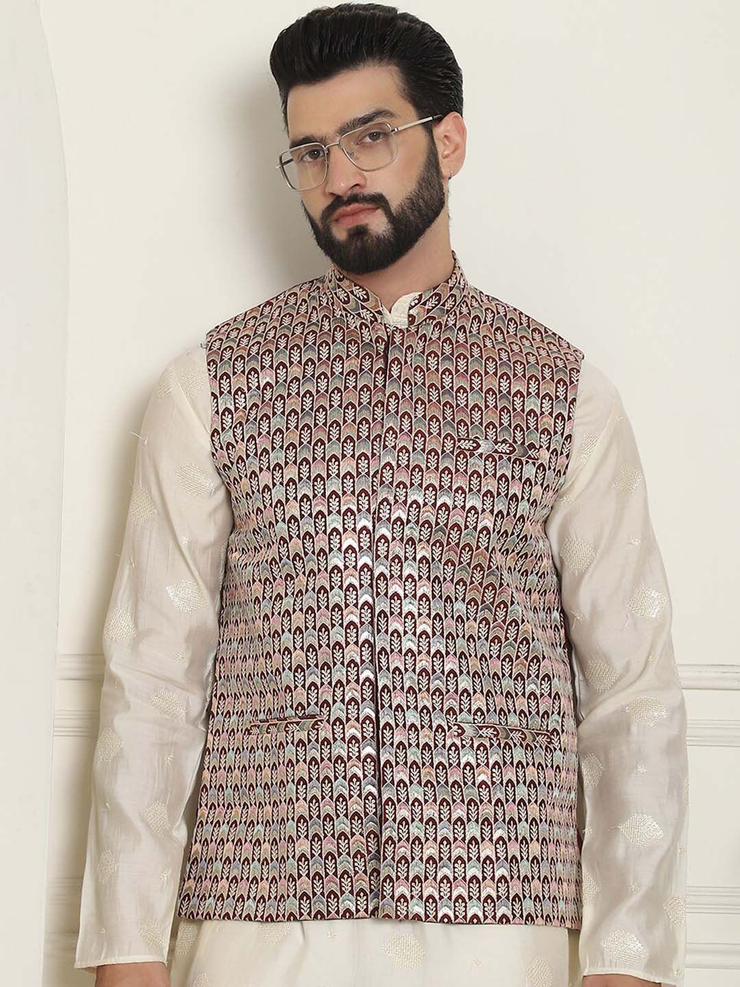 SOJANYA Jaket Nehru Sulam Lelaki