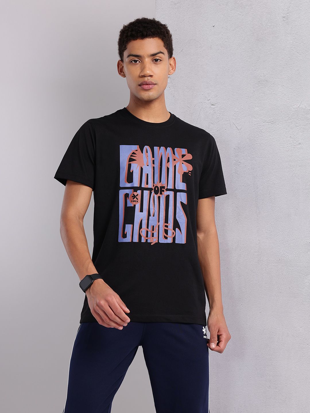 HRX by Hrithik Roshan Typography Printed T-shirt