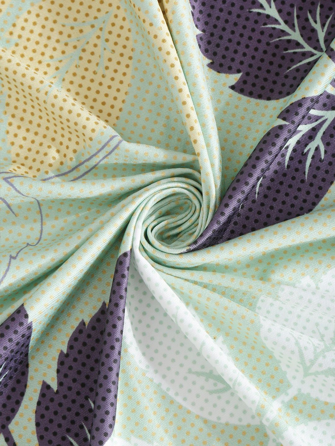 Cortina Green & White Floral Printed 3-Seater Sofa Cover