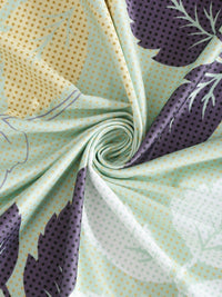 Cortina Green & White Floral Printed 3-Seater Sofa Cover