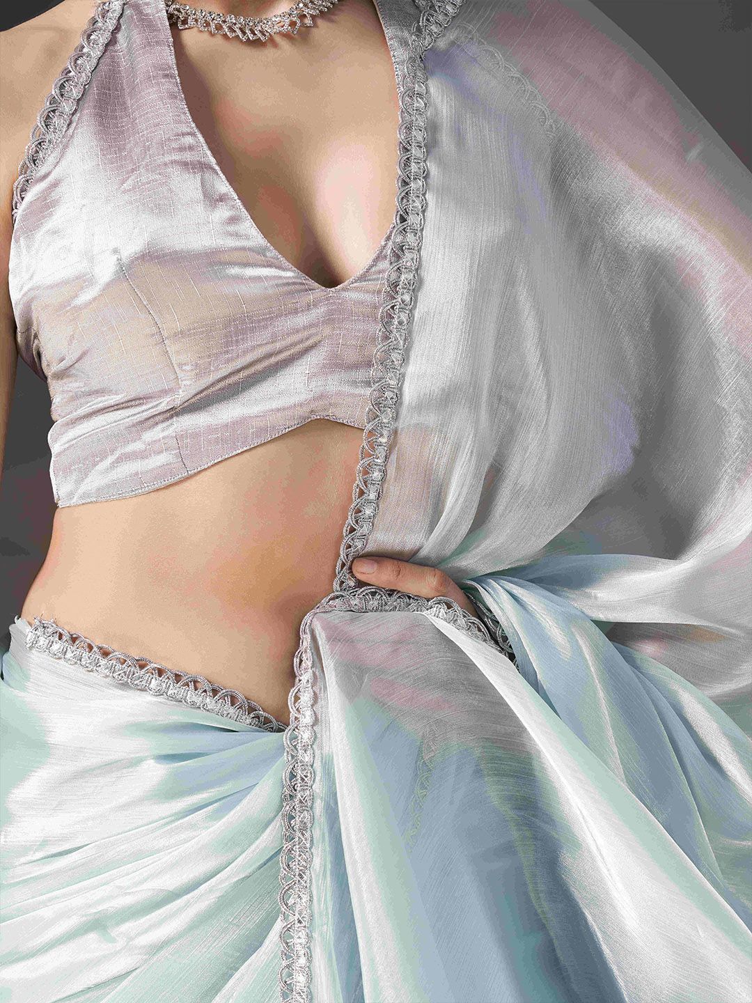 Tikhi Imli Sequinned Satin Saree