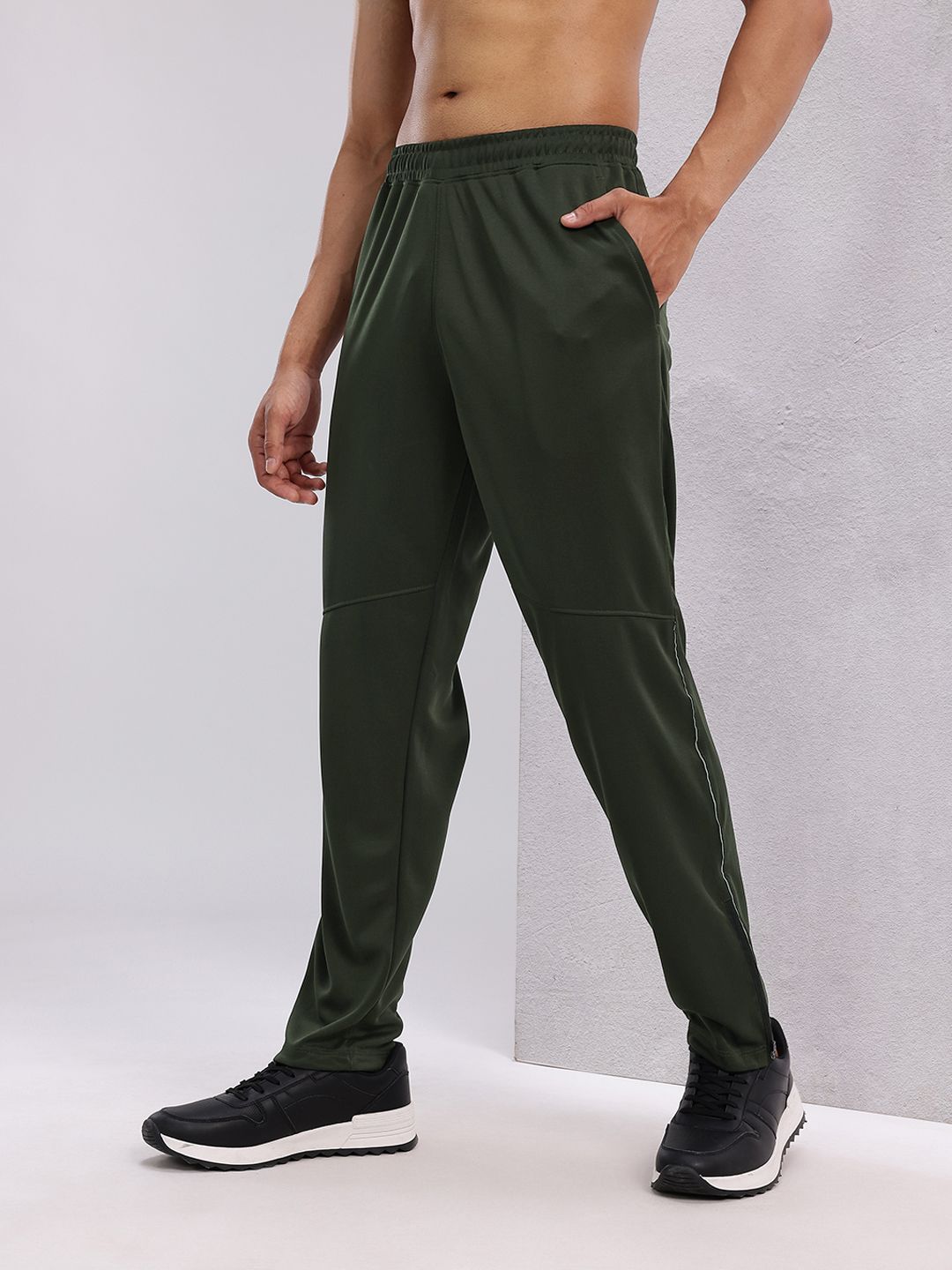 HRX by Hrithik Roshan Men Mid-Rise Rapid-Dry Running Track Pants