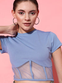STREET 9 Classy Blue Solid Top