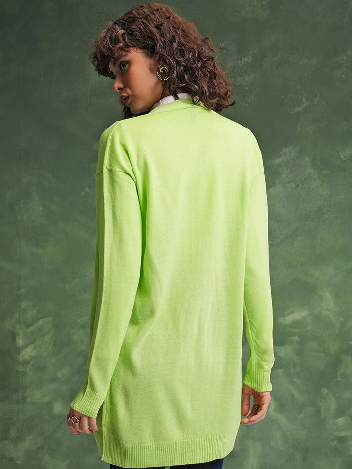 Tokyo Talkies Acrylic Longline Cardigan