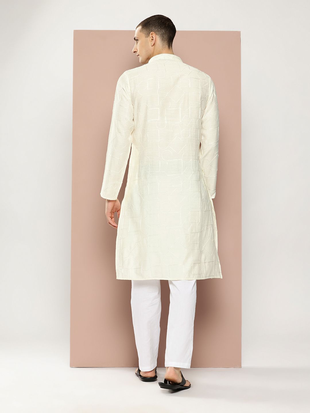 See Designs Men Embroidered Regular Thread Work Kurta with Pyjamas
