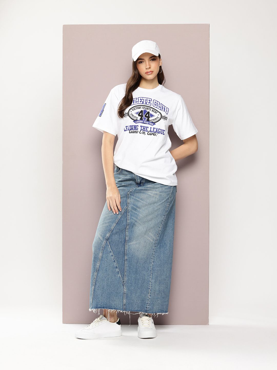 Dillinger Womens Short Sleeve Oversized Varsity Printed Tshirt