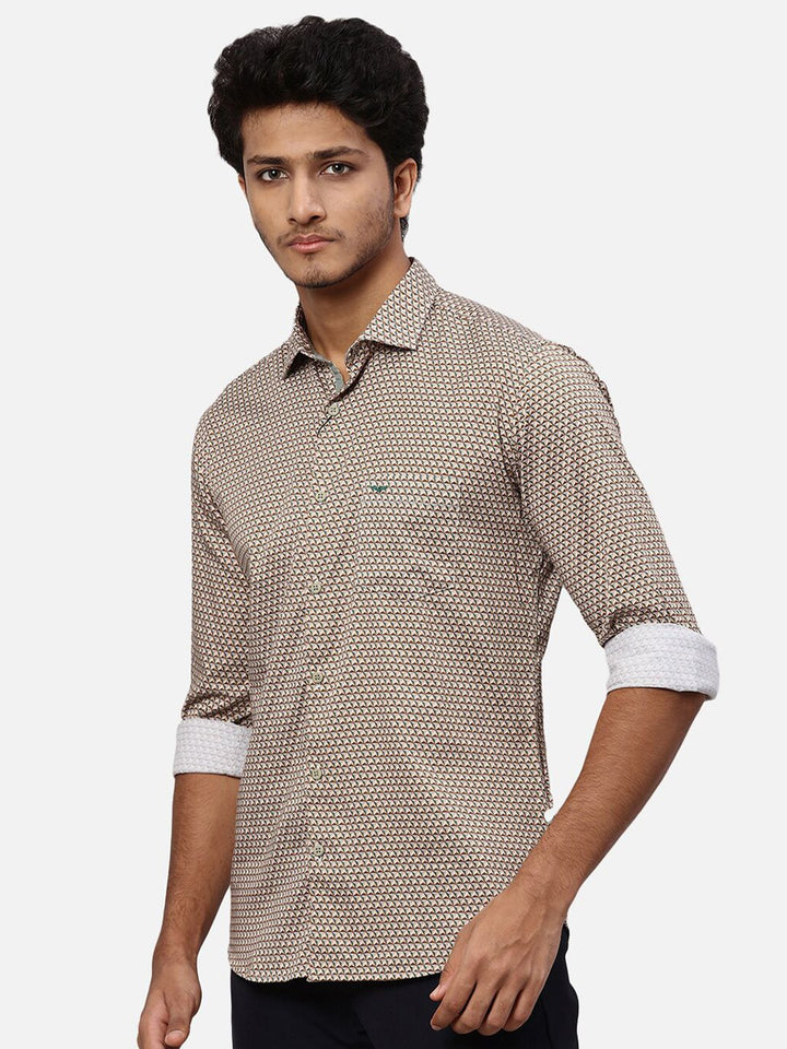Park Avenue Geometric Printed Slim Fit Casual Shirt