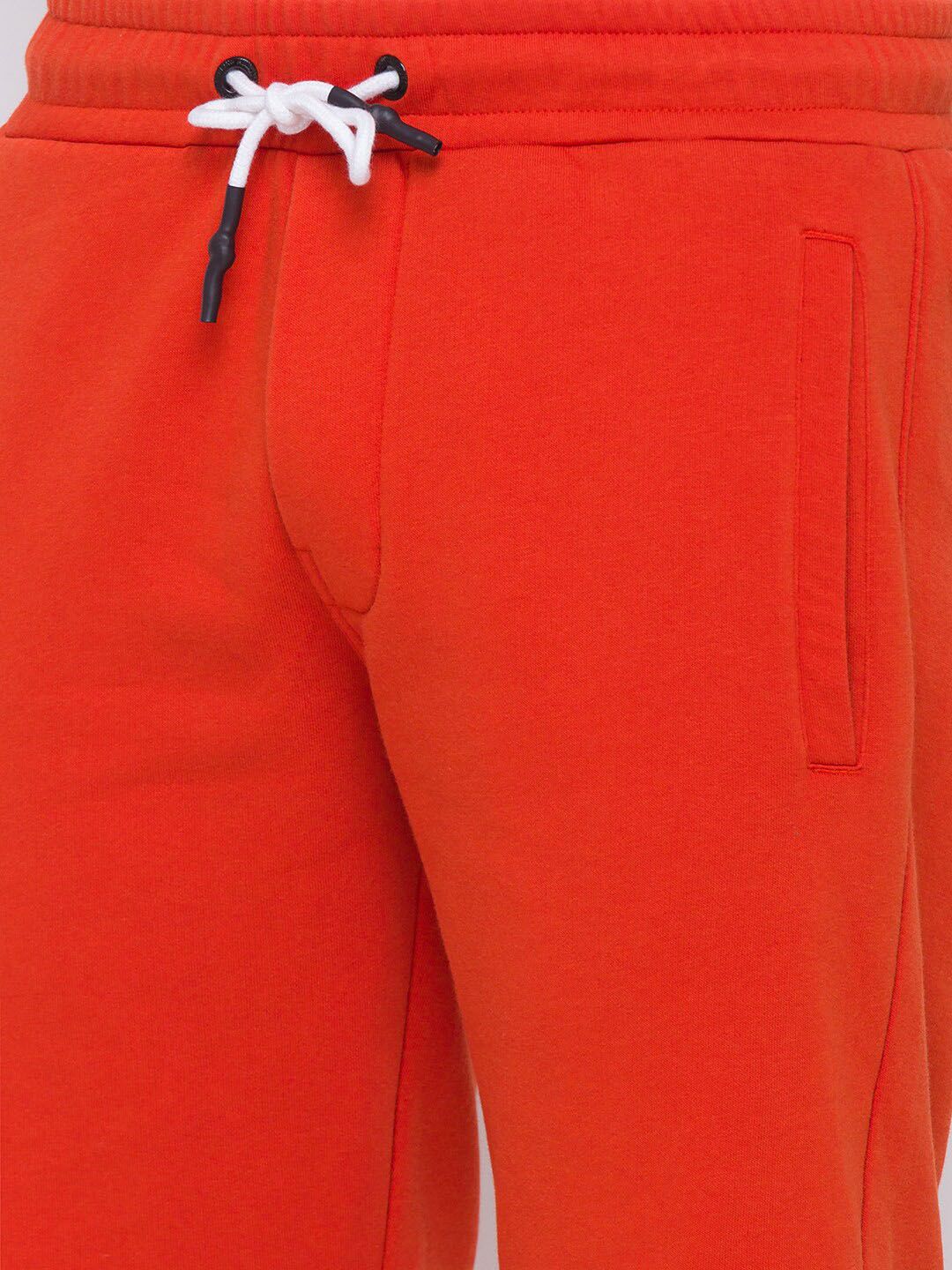 Being Human Men Orange Low-Rise Sports Shorts