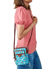 TEAL BY CHUMBAK Birds of Paradise Structured Sling Bag