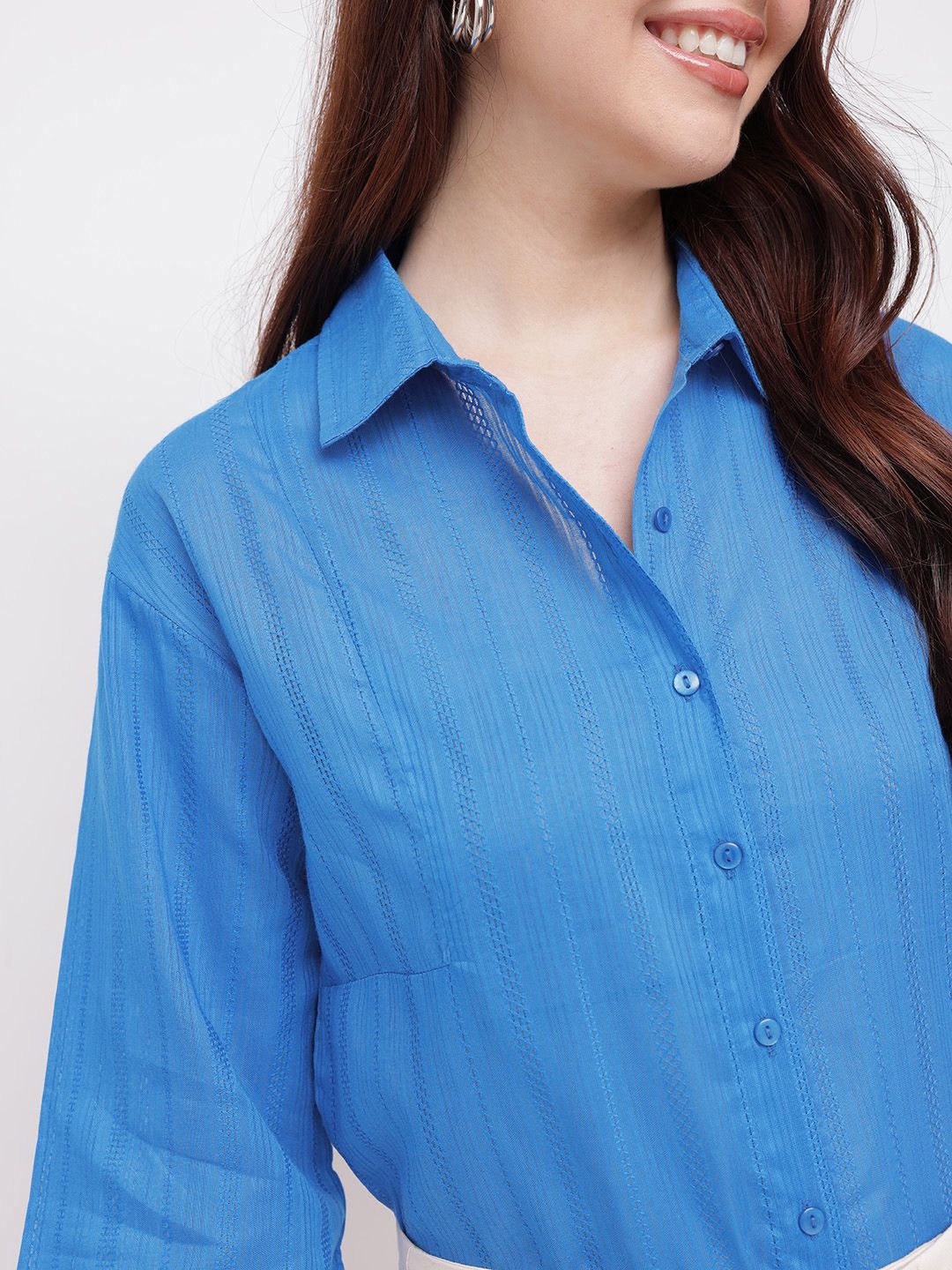 DressBerry Versatility Chic Self Striped Shirt