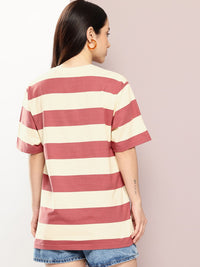 Dillinger Womens Short Sleeve Oversized Yarn Dyed Tshirt