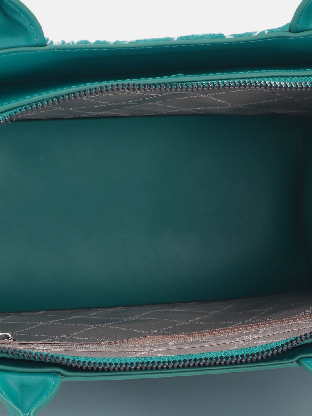 Lino Perros Floral Textured Structured Handheld Bag
